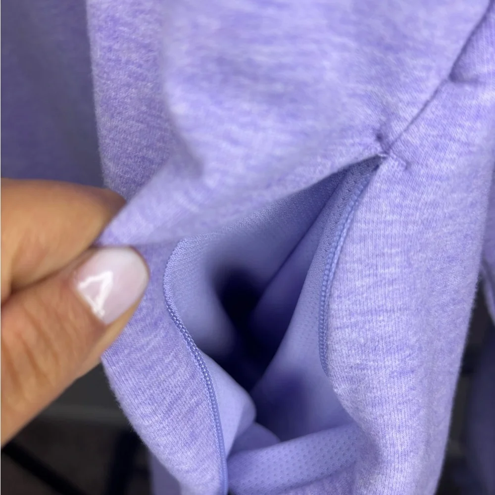 L.L. Bean Women’s Cozy Pullover, Quarter-Zip French Lilac Heather‎ Medium Petite